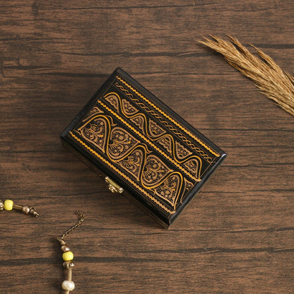 Small Jewelry Box - Hand Painted Wooden Jewelry Organizer Box for Girls, Gift for Her Wedding Anniversary Trinket Box Gift