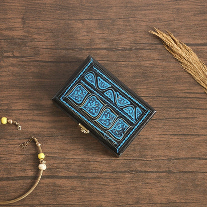 Small Jewelry Box - Hand Painted Wooden Jewelry Organizer Box for Girls, Gift for Her Wedding Anniversary Trinket Box Gift