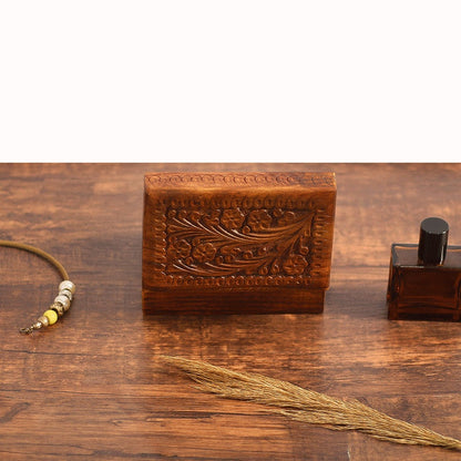 SECRET LOCK BOX - Hidden Compartment Secret Opening Puzzle Box Wood, Handmade Hidden Lock Jewelry Box, Vintage Jewelry Organizer