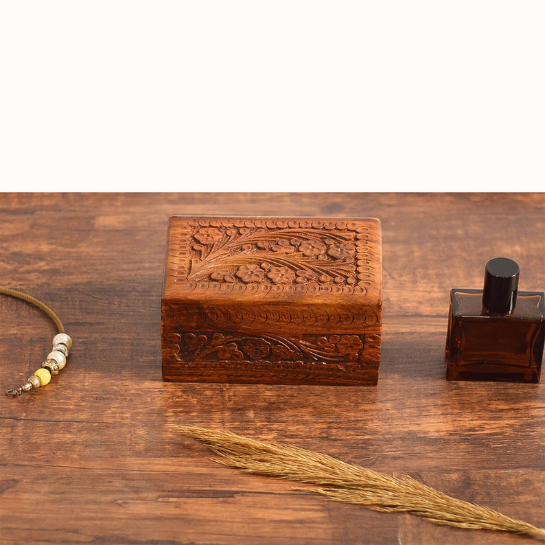 SECRET LOCK BOX - Hidden Compartment Secret Opening Puzzle Box Wood, Handmade Hidden Lock Jewelry Box, Vintage Jewelry Organizer