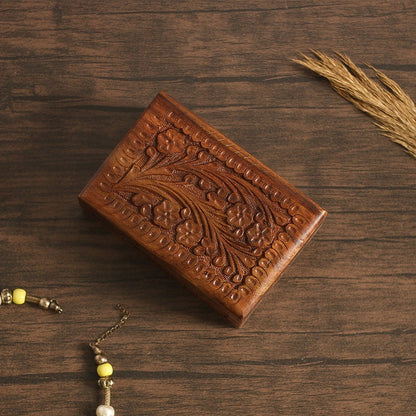 SECRET LOCK BOX - Hidden Compartment Secret Opening Puzzle Box Wood, Handmade Hidden Lock Jewelry Box, Vintage Jewelry Organizer