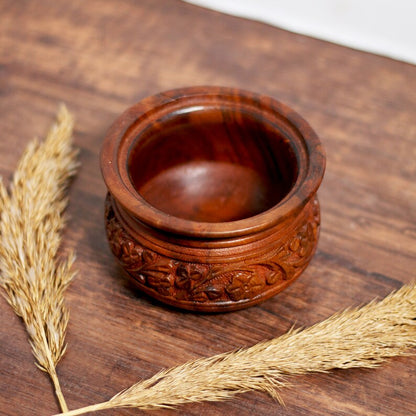 Wooden Sugar Bowl With Lid, Sugar Pot Kitchen Storage Accessories, Handmade Saltbox Salt Cellar Spice Jar Container