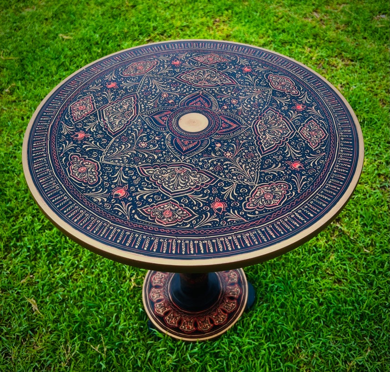 Coffee Table - Round Live Edge Wood Coffee Table Farmhouse Decor, Modern Living Room Side Tables with Folding Legs End Table