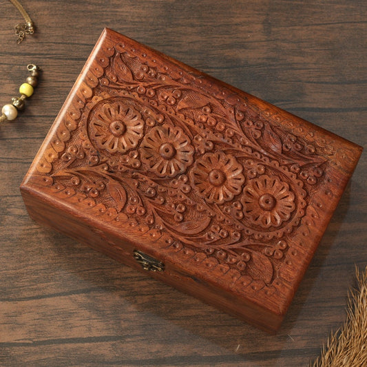 Engraved Rosewood Jewelry Box: Handmade Heirloom Organizer