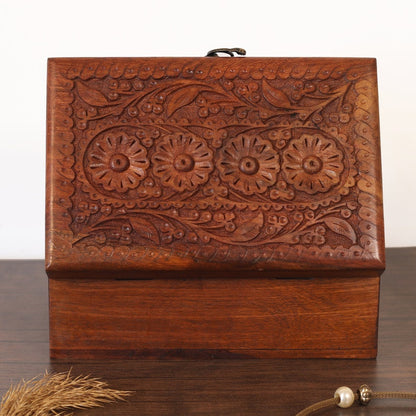 Engraved Rosewood Jewelry Box: Handmade Heirloom Organizer