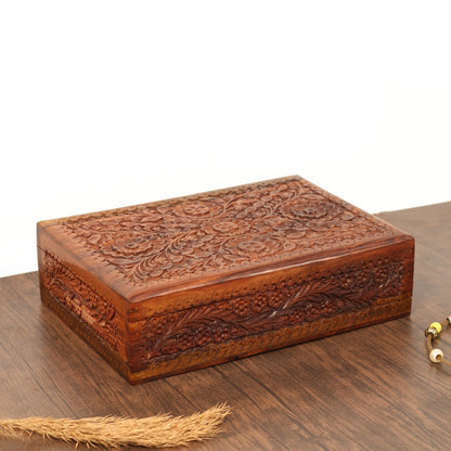Rosewood Jewelry Box: Mid-Century Modern Secret Lock Organizer