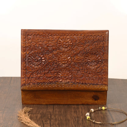 Rosewood Jewelry Box: Mid-Century Modern Secret Lock Organizer