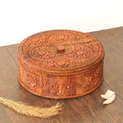 Indian Spice Box, Wooden Masala Box with Lid, Masala Dabba, Spice Container, Dry Fruit Organizer Box, Multipurpose Dry Fruit/Spice Box