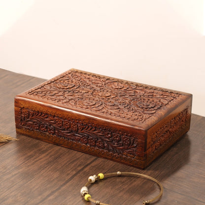 Rosewood Jewelry Box: Mid-Century Modern Secret Lock Organizer