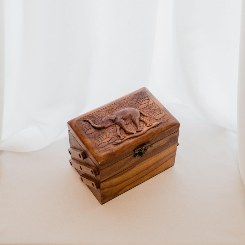 Elephant Layered Jewelry Box, Engraved Jewellery Box, Bridesmaid Gift, Birthday Gift, Bridal Party Gifts, Gift for her
