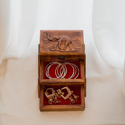 Elephant Layered Jewelry Box, Engraved Jewellery Box, Bridesmaid Gift, Birthday Gift, Bridal Party Gifts, Gift for her