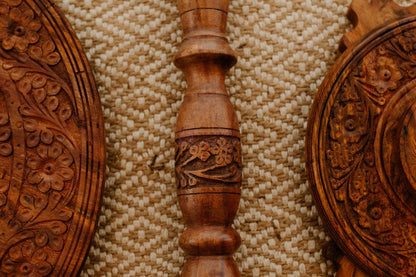 Coffee Table - Wooden Side Table for Living Room, Live Edge Coffee Table, Unique End Table, Round Coffee Table with Folding Legs