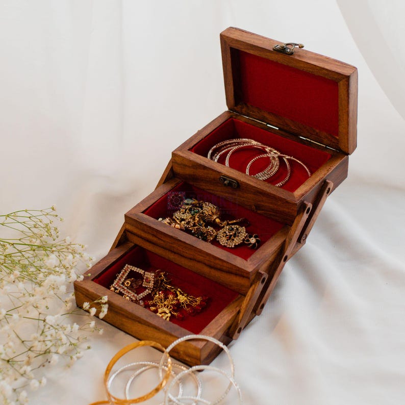 Elephant Layered Jewelry Box, Engraved Jewellery Box, Bridesmaid Gift, Birthday Gift, Bridal Party Gifts, Gift for her