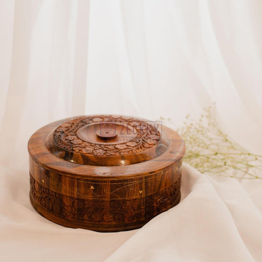 Wooden Roti Box, Pakistani Decor Hotpot Food Storage Container, Pakistan Cookware Chapati Box, Roti Warmer Kitchen Accessory