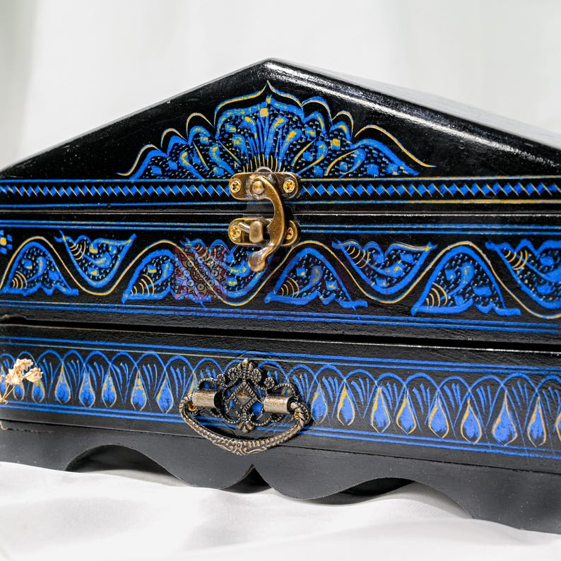 Handmade Rosewood Jewelry Box with Drawer: Velvet Lined Organizer