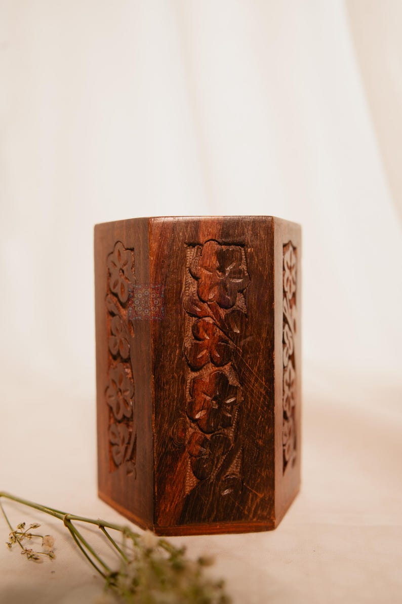 Pen Holder for Desk, Handmade Wooden Pencil Organizer, Stationary Organizer, Rustic Office Decor, Thoughtful Gift for Teacher or Writer