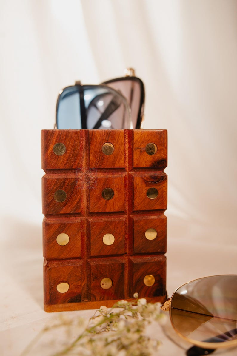 handmade display stand for sunglasses wood eyeglasses holder for Bedside and desk Organizer spectacle eyewear holder perfect gift