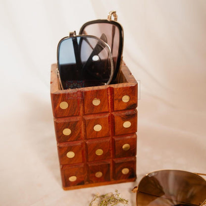 handmade display stand for sunglasses wood eyeglasses holder for Bedside and desk Organizer spectacle eyewear holder perfect gift