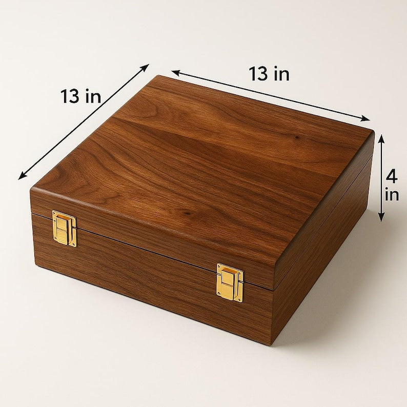 Watch Box for Men Personalized 15 Slot Wooden Watch Organizer Engraved Gift for Husband Dad Son Christmas Anniversary Graduation Present