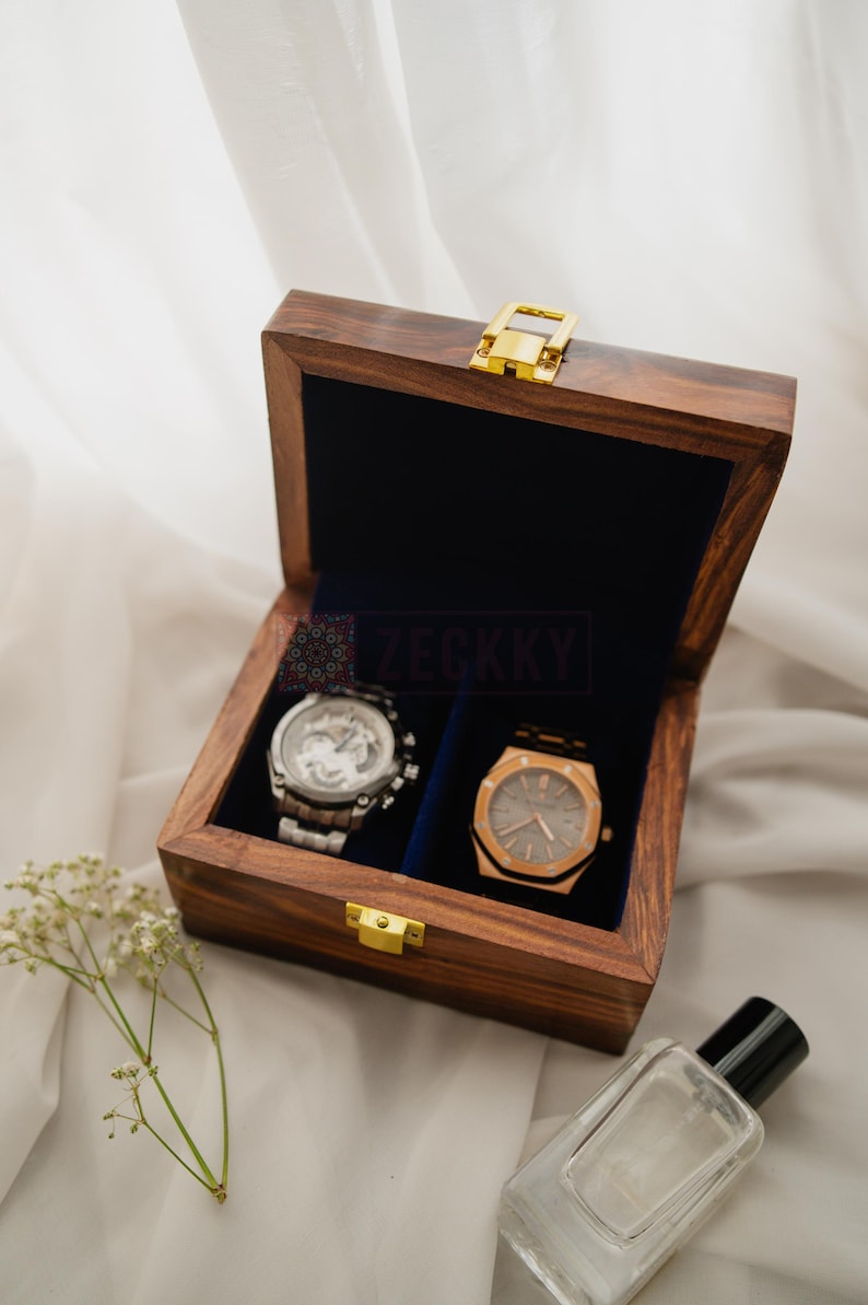 Engraved Wooden Watch Box – Personalized Keepsake, Jewelry Organizer