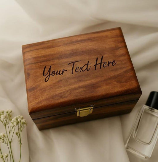 Engraved Wooden Watch Box – Personalized Keepsake, Jewelry Organizer