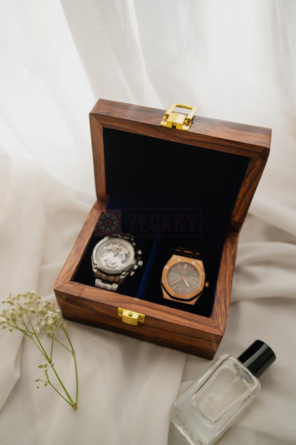 Handmade Wooden Watch Box – Luxury Engraved Gift for Men, Rustic Wood Watch Organizer with Velvet Lining, Anniversary or Groomsmen Gift