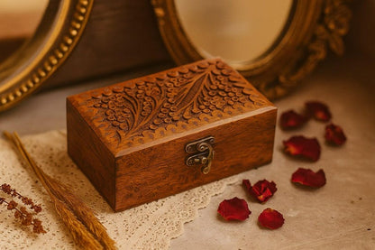 Personalized Wooden Jewelry Box with Lock – Custom Engraved Organizer for Women, Bridesmaid Gift, Mother's Day Gift for Her