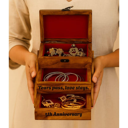 Boho Jewelry Storage Box, Rustic Horse Lover Gift, Personalized Foldable Organizer for Her, Teen Girl Gift, & Wedding Keepsake