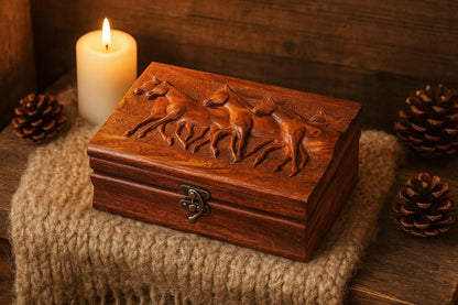 Personalized Rosewood Jewelry Box: Engraved Keepsake Stash Box