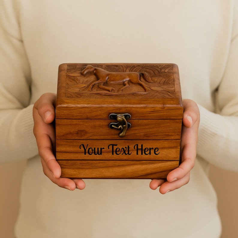 Boho Jewelry Storage Box, Rustic Horse Lover Gift, Personalized Foldable Organizer for Her, Teen Girl Gift, & Wedding Keepsake