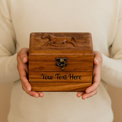 Boho Jewelry Storage Box, Rustic Horse Lover Gift, Personalized Foldable Organizer for Her, Teen Girl Gift, & Wedding Keepsake