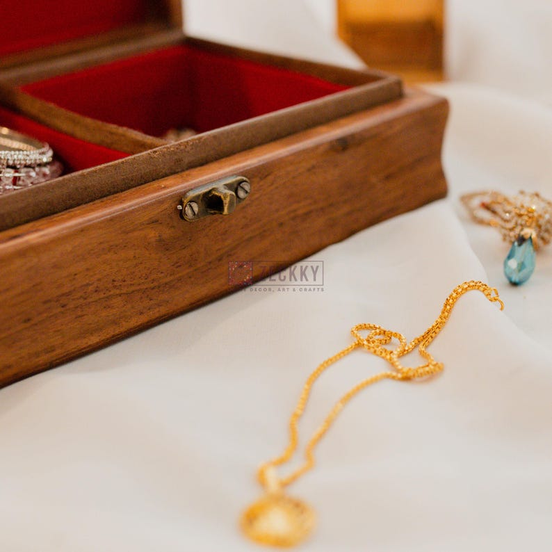 Personalized Rosewood Jewelry Box: Hand-Carved Horse Design, Velvet Lined