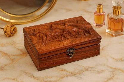 Personalized Rosewood Jewelry Box: Engraved Keepsake Stash Box