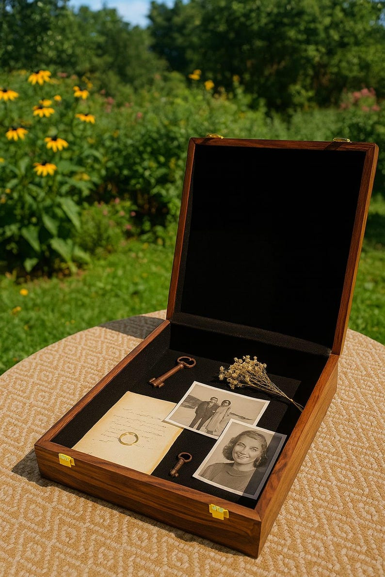 Wedding Card Box - Personalized Wooden Memory Box for Couples, Bridesmaid Gift, Groomsmen Gift Box, Custom Wedding Gift & Anniversary Gift