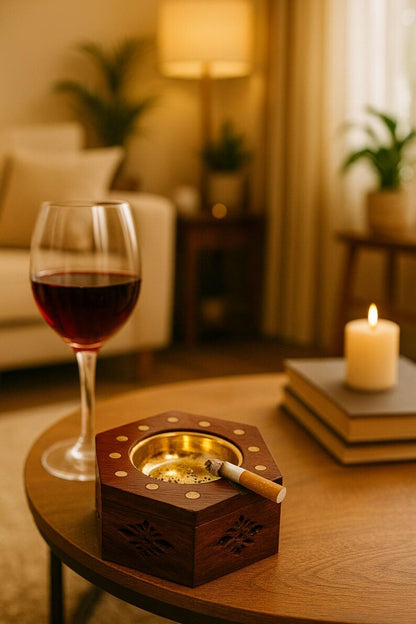 Handmade Wooden Cigar Ashtray, Smoking Accessory for Cigar Lovers, Father’s Day Gift, Groomsmen Gift, Graduation Gift