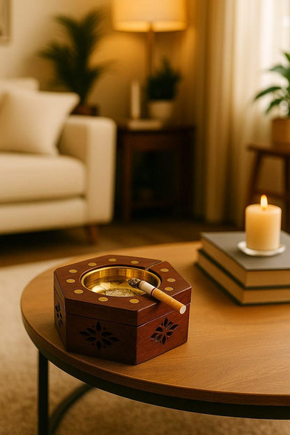 Handmade Wooden Cigar Ashtray, Smoking Accessory for Cigar Lovers, Father’s Day Gift, Groomsmen Gift, Graduation Gift