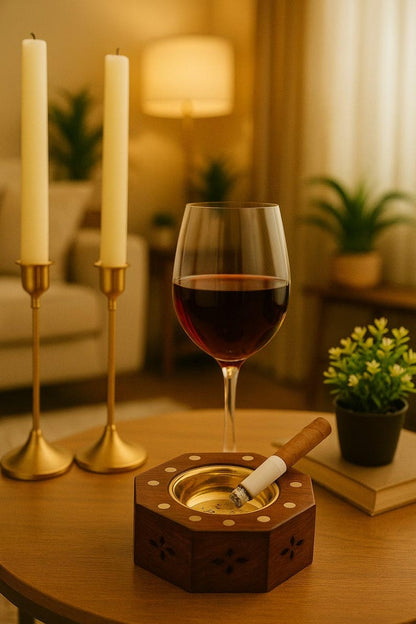 Handmade Wooden Cigar Ashtray, Smoking Accessory for Cigar Lovers, Father’s Day Gift, Groomsmen Gift, Graduation Gift