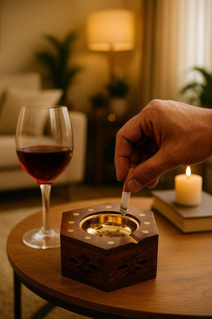 Handmade Wooden Cigar Ashtray, Smoking Accessory for Cigar Lovers, Father’s Day Gift, Groomsmen Gift, Graduation Gift