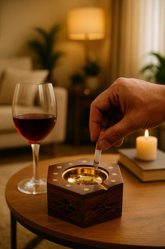 Handmade Wooden Cigar Ashtray, Smoking Accessory for Cigar Lovers, Father’s Day Gift, Groomsmen Gift, Graduation Gift