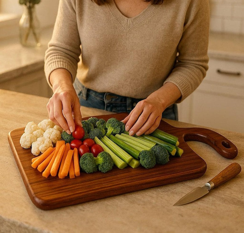 Personalized Rosewood Cutting Board, Custom Engraved Charcuterie Board