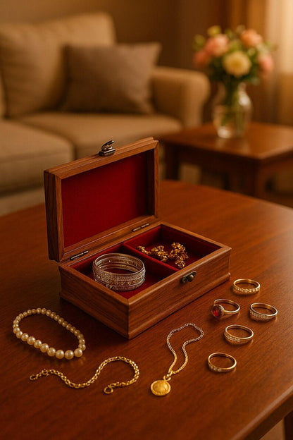 Small Personalized Jewelry Box Custom Travel Case with 2 Compartments Christmas Gift for Her 21st Birthday Gift