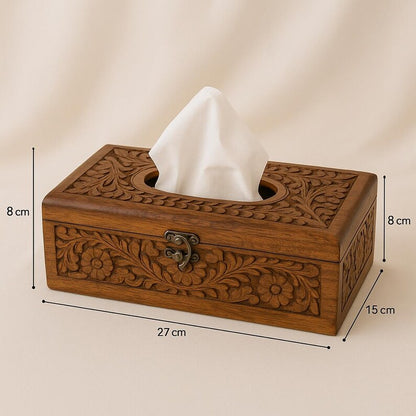 Home Decor Natural Wood Tissue Paper Box Handmade Birthday Wedding Gift for Couple Unique Housewarming Gifts for Friends