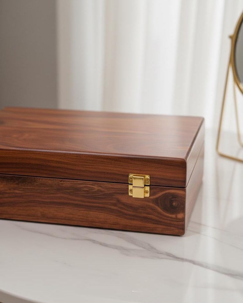 Personalized Watch Box For Men 10 Divider Slots Engraved Wooden Jewelry Display Organizer with Quotes Custom Name Valentines Gift For Him