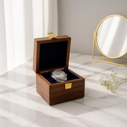 Personalized Rosewood Travel Watch Case, Gift for Him