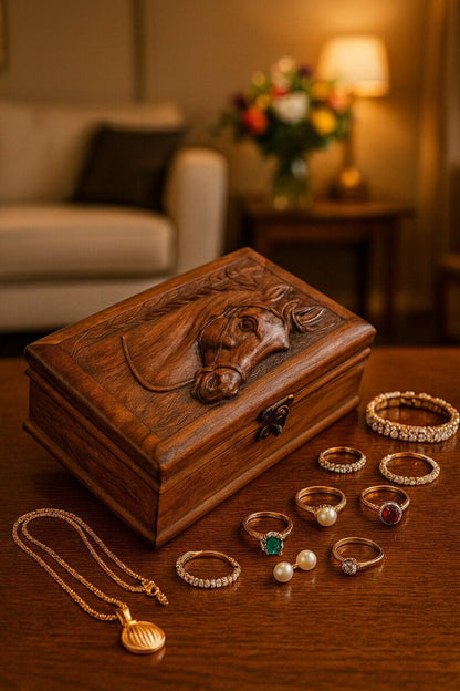 Small Personalized Jewelry Box Custom Travel Case with 2 Compartments Christmas Gift for Her 21st Birthday Gift