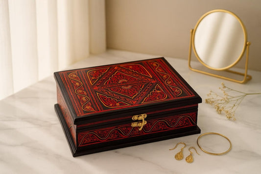 Handmade Large Jewelry Box Wooden Vintage Jewellery Organizer for Women Unique Christmas Birthday Gifts for Her 18th 20th 30th