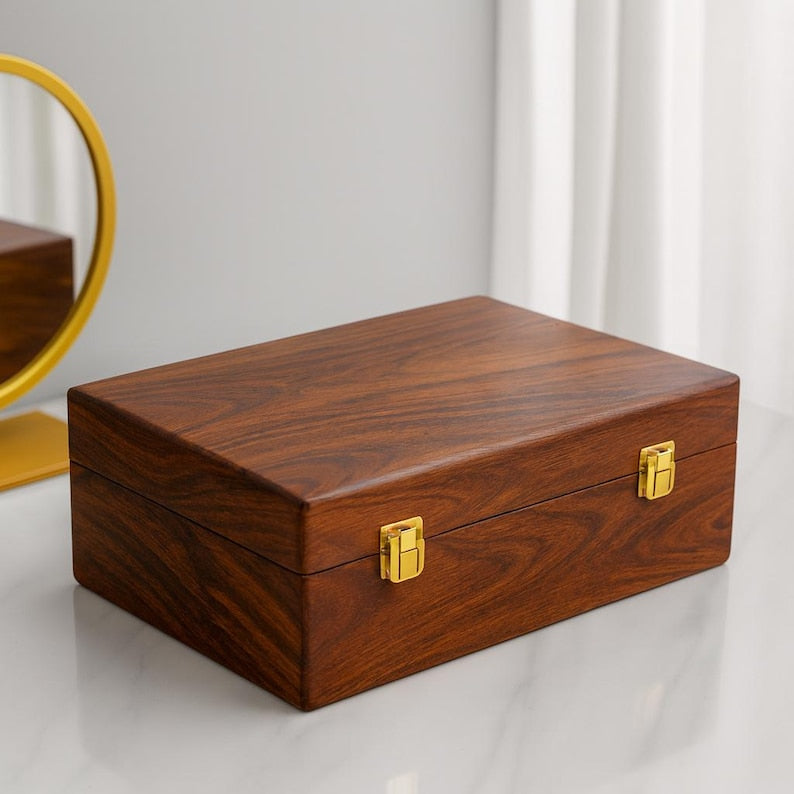 Personalized Watch Box For Men 10 Divider Slots Engraved Wooden Jewelry Display Organizer with Quotes Custom Name Valentines Gift For Him