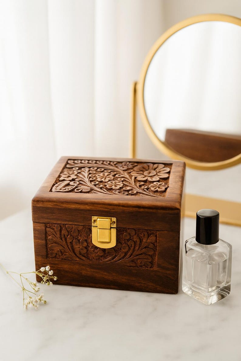 Engraved Watch Storage Box with Dual Slots Velvet Lined & Secure Metal Lock Wedding Anniversary Gift for Him