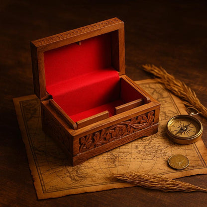 Handmade Secret Lock Box: Wooden Puzzle Box For Adults, Treasure Chest with Hidden Compartment for Money, Graduation Gift for Son
